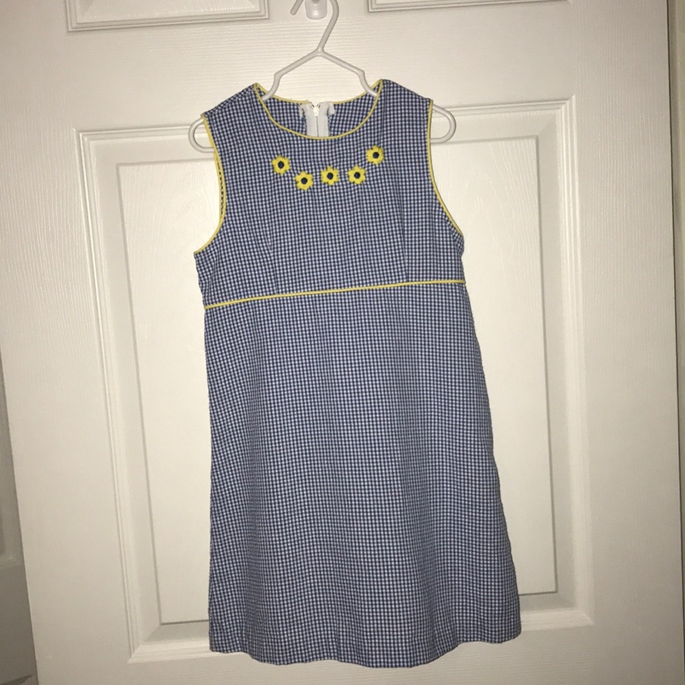 Girls A-line seersucker dress.